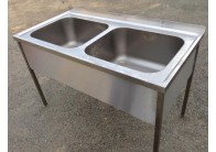 Dvojdřez lisovaný nerez, prolamovaný,gastro bazar, 1400x700x900mm Dvojdřez lisovaný nerez, prolamovaný,gastro bazar, 1400x700x900mm